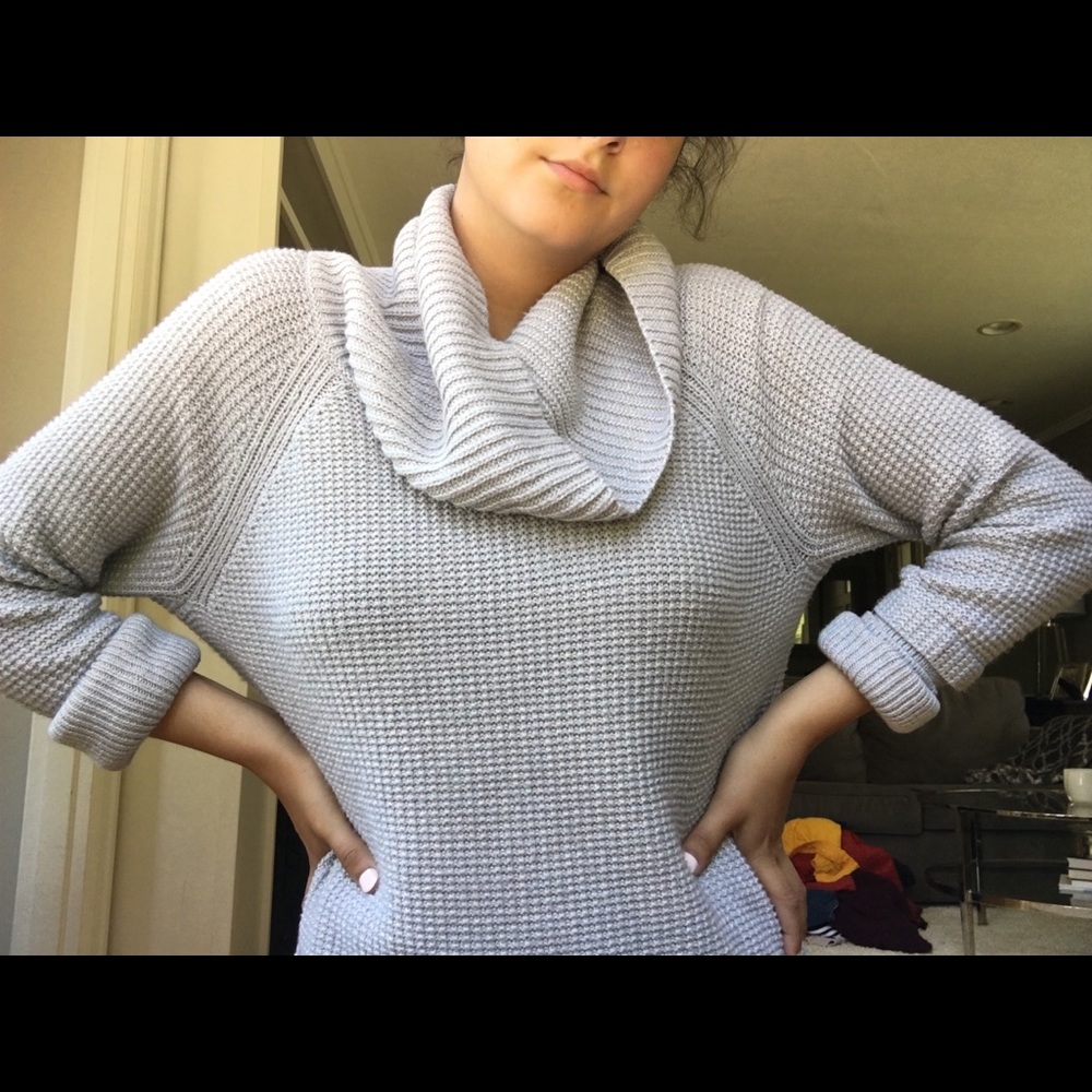 41 Hawthorn Grey Sweater with Baggy Turtleneck